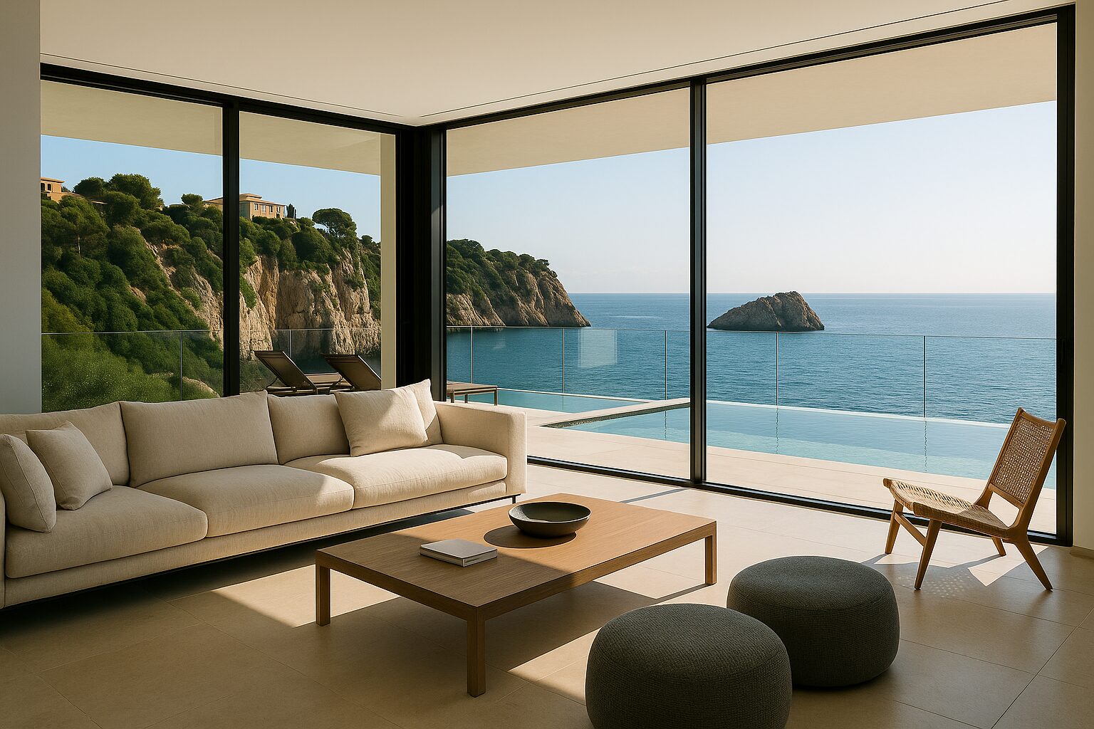 KI generierte Innenansicht einer Villa